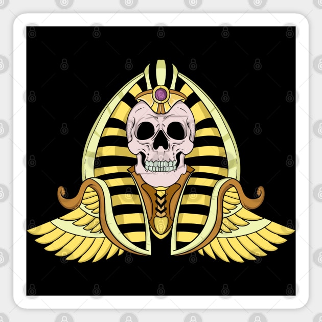 Egyptian King Pharaoh Skull Magnet by Trendy Black Sheep